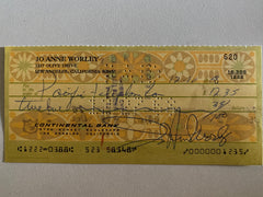 JoAnne  Worley signed check