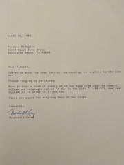 Streets of Laredo Macdonald Carey signed personal letter