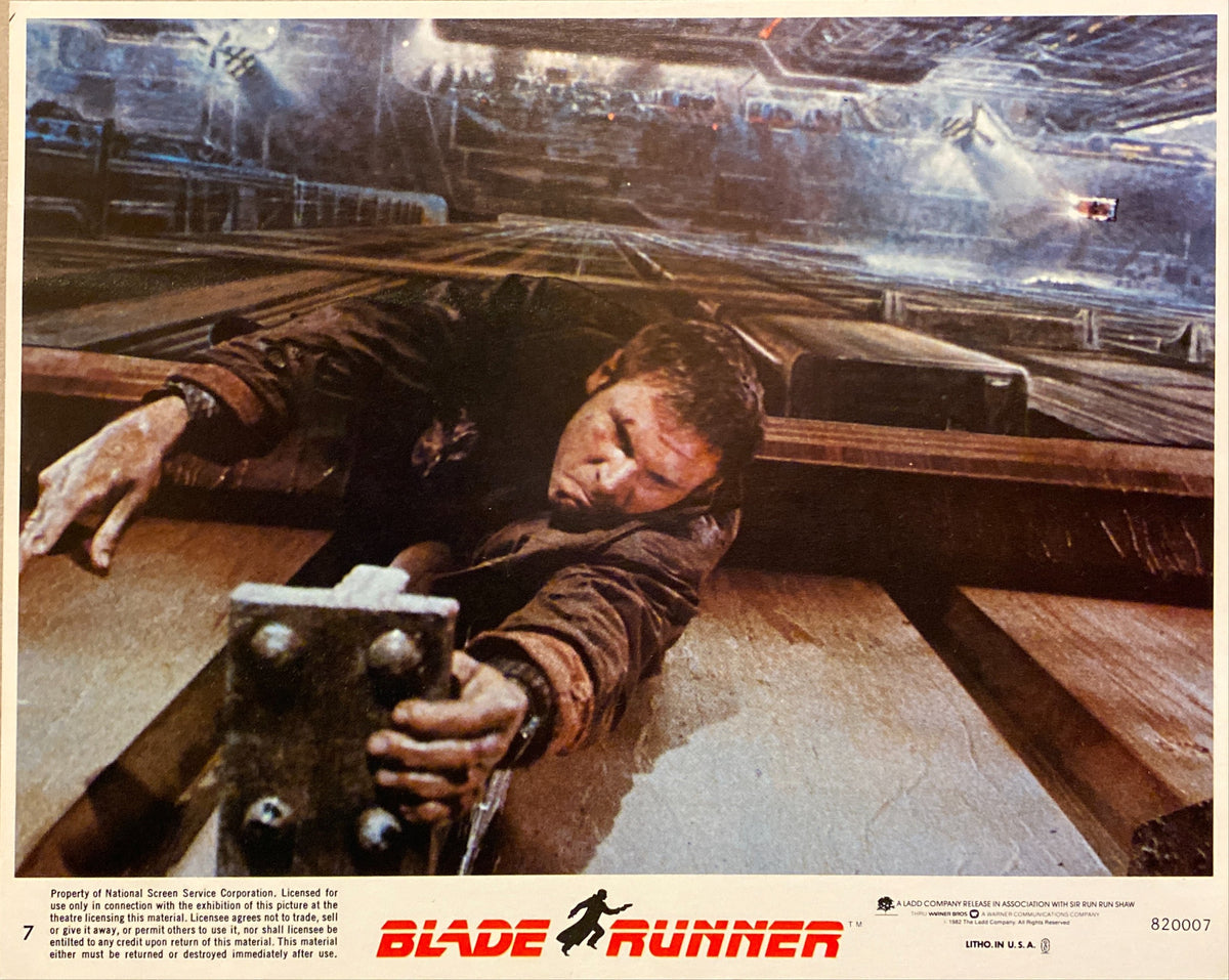 Harrison Ford, Rutger Hauer, and Sean Young "Blade Runner" original mini Lobby Card
