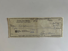 Gloria Pall signed check