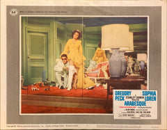 Gregory Peck and Sophia Loren "Arabesque" original lobby card