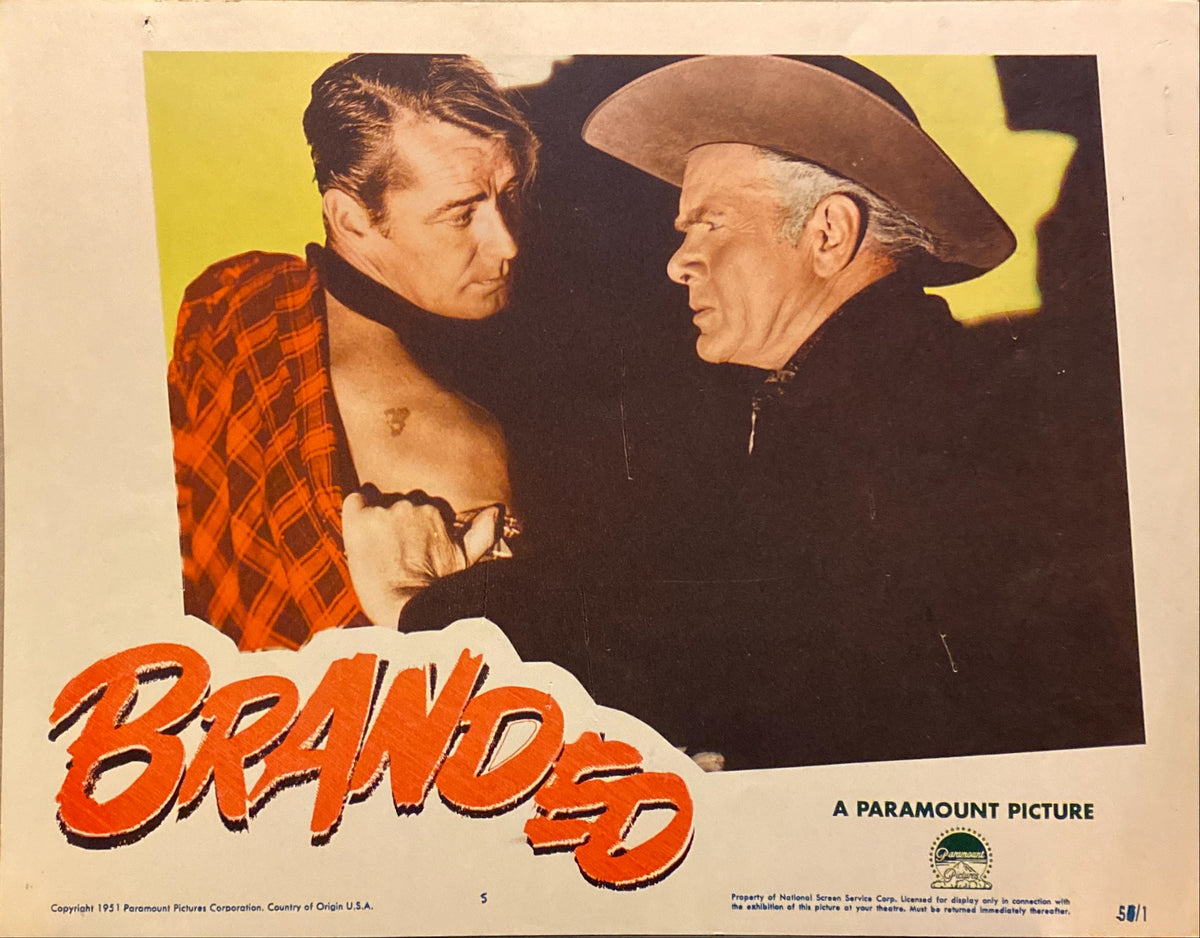 Alan Ladd, Mona Freeman, Charles Bickford "Branded" original Lobby Card