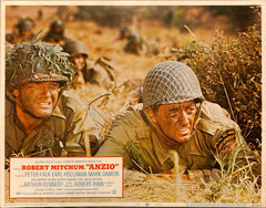 Robert Mitchum and Peter Falk "Anzio" original lobby card