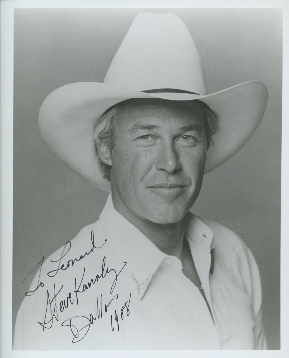 Dallas Steve Kanaly signed photo