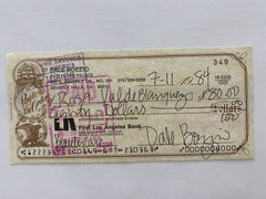 Dale Bozzio signed check