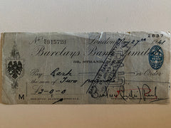 Beatrice Lillie, Lady Peel signed check
