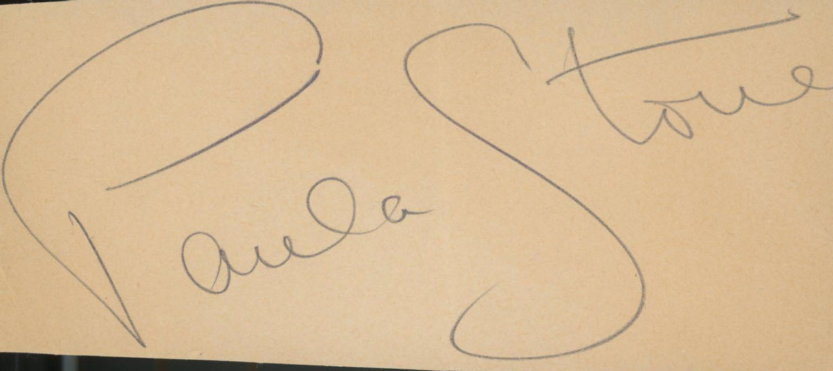 Hopalong Cassidy's Paula Stone signature cut