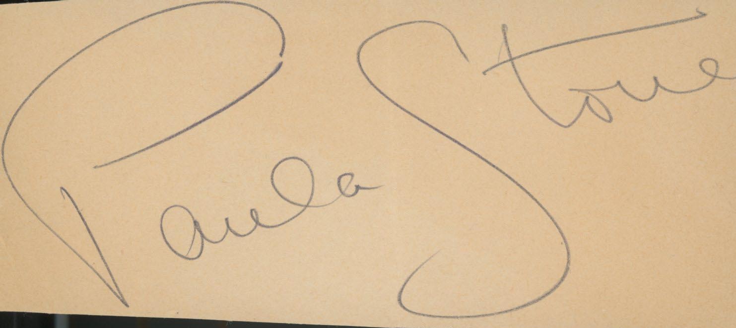 Hopalong Cassidy's Paula Stone signature cut