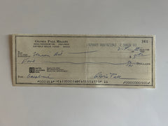 Gloria Pall signed check