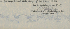 Secretary of Air Force 1988 Edward C. Aldridge Jr. signed letter