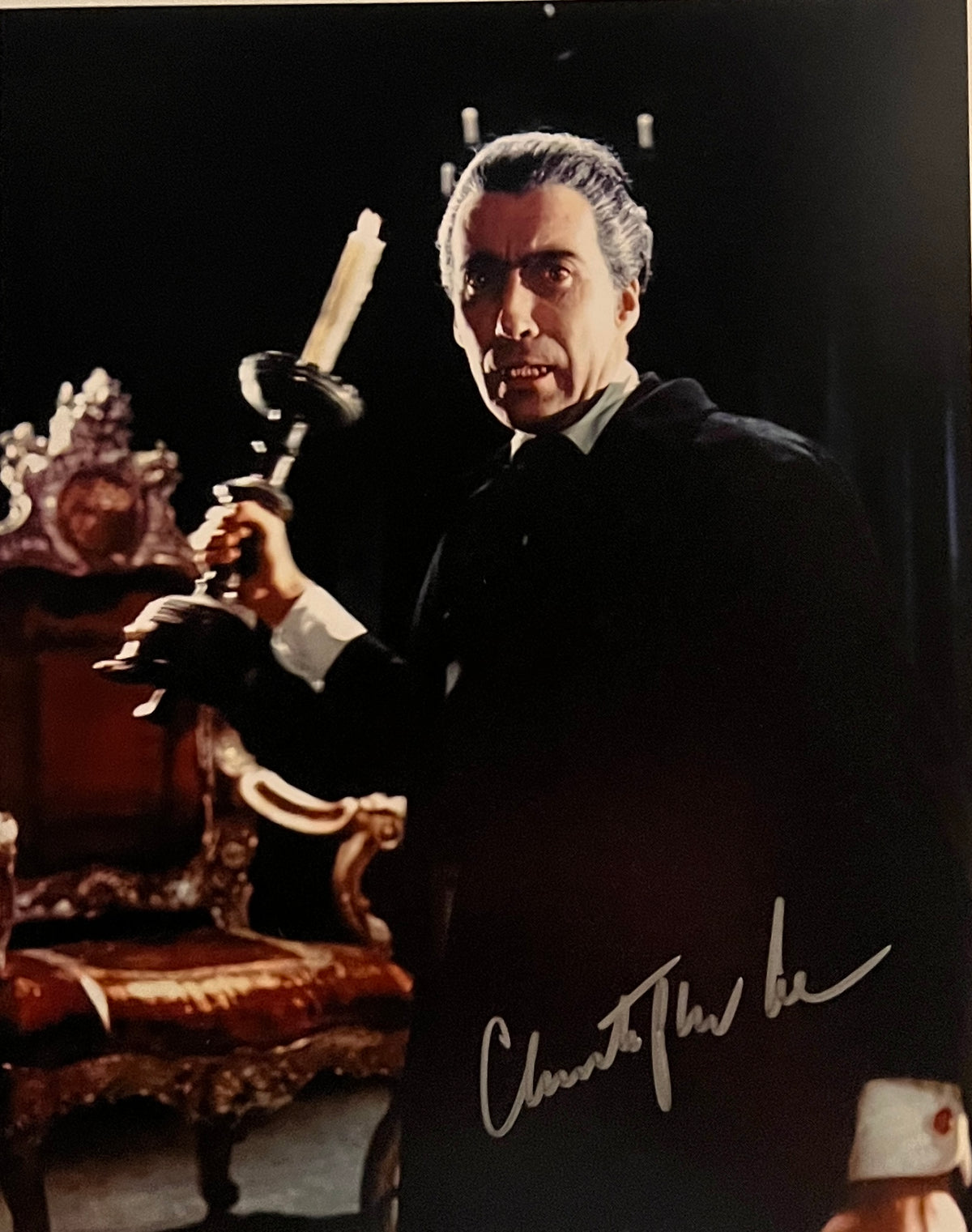 Dracula Christopher Lee signed photo