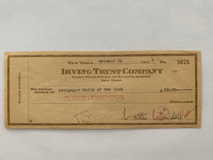 Walter Winchell signed check