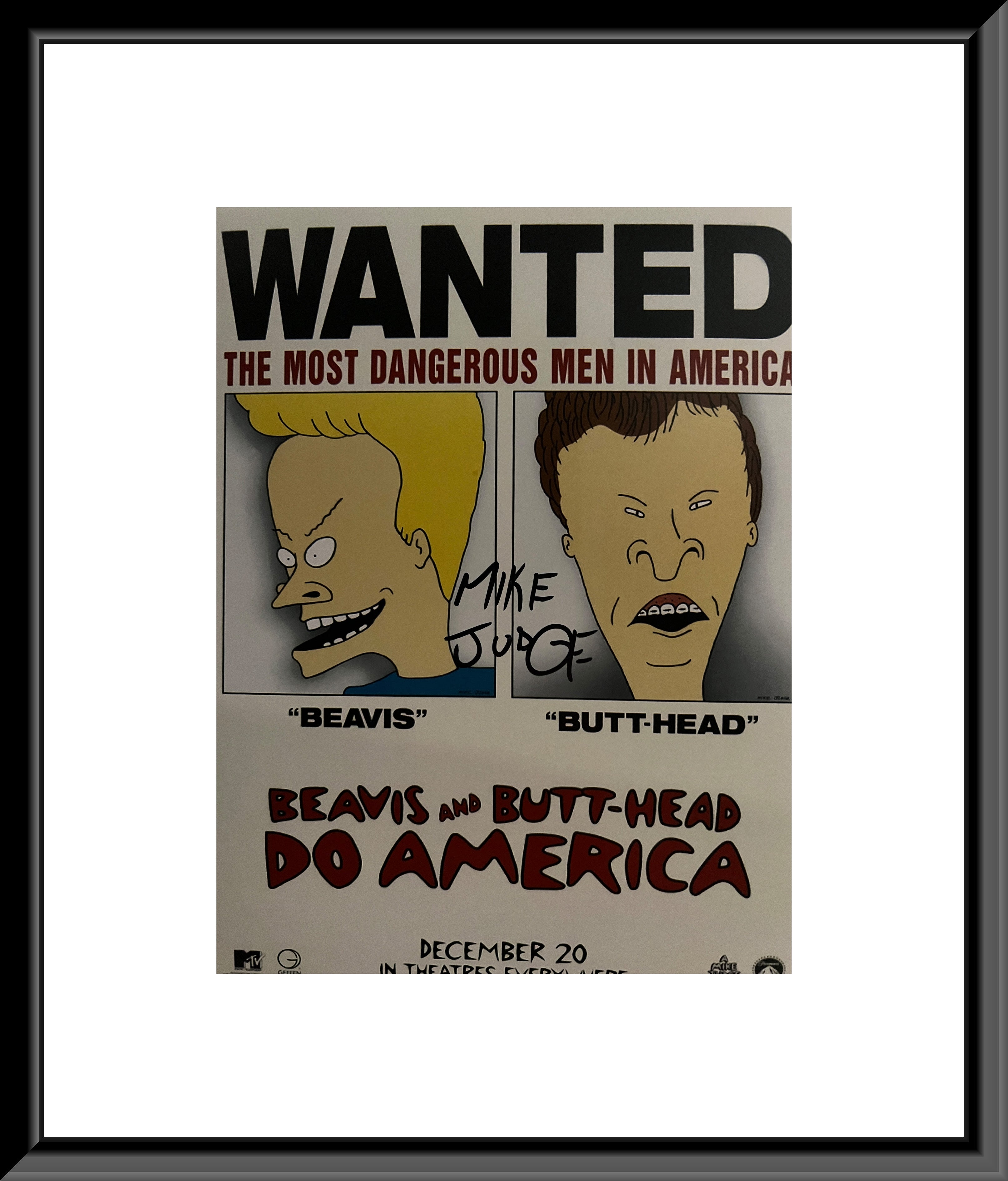 Beavis and Butthead Mike Judge signed photo