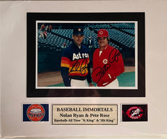 Nolan Ryan and Pete Rose signed photo