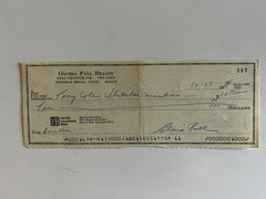 Gloria Pall signed check
