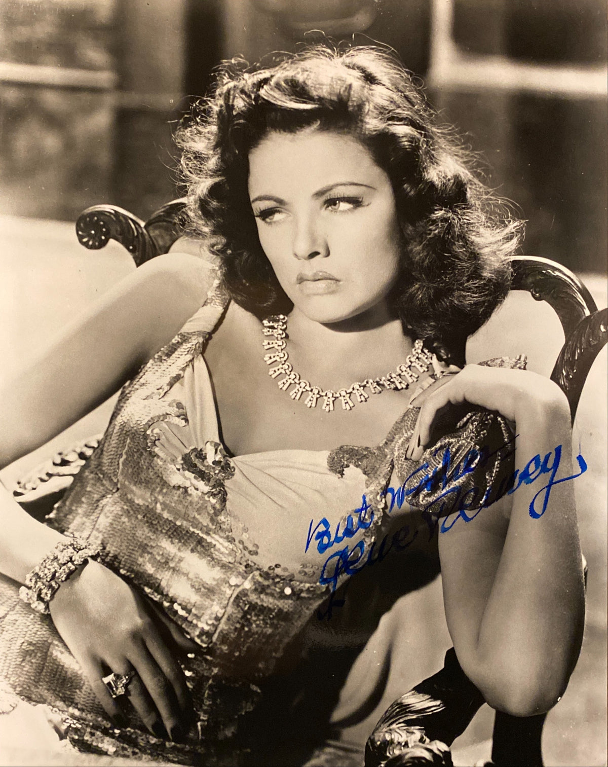 Gene Tierney signed movie photo