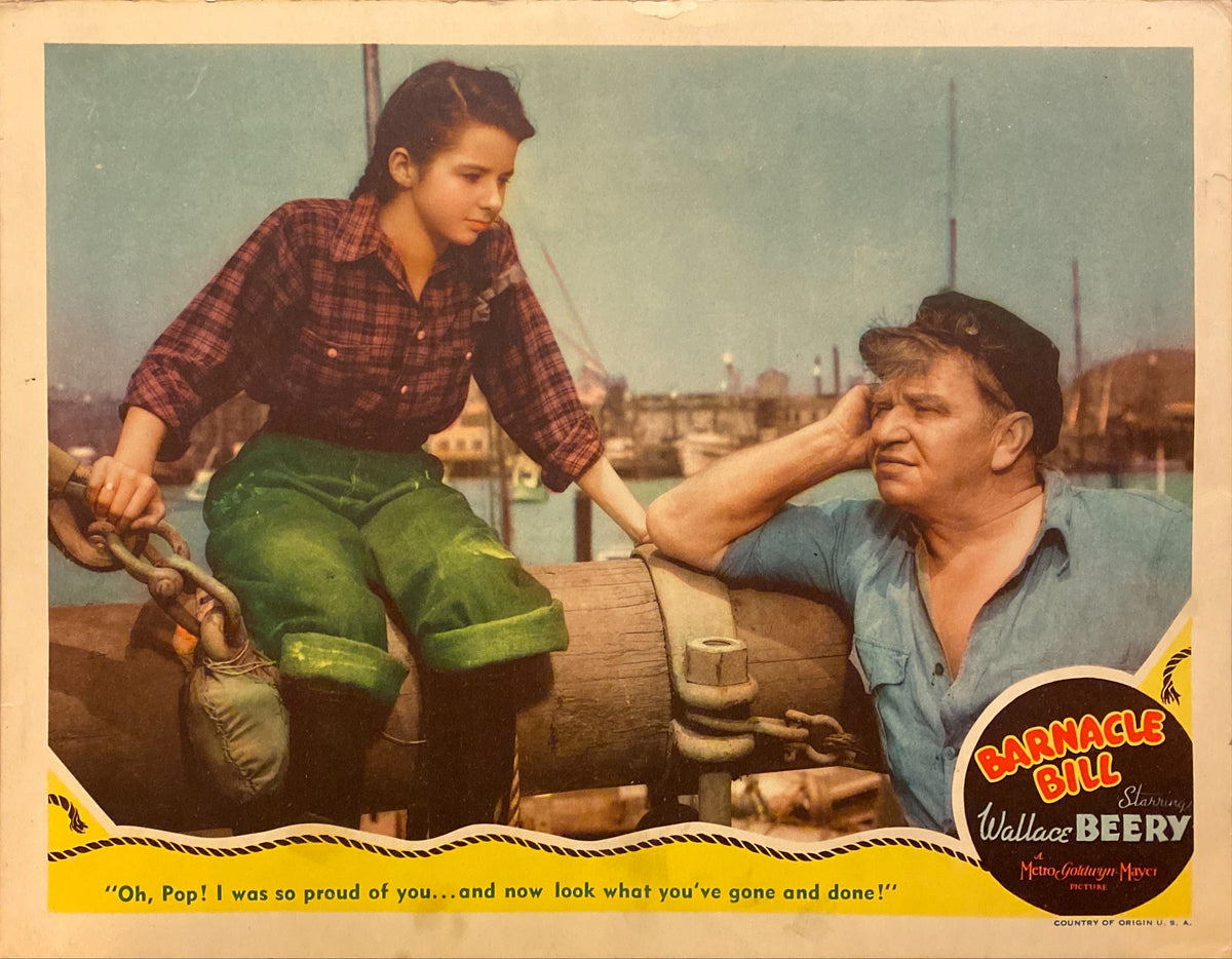 Wallace Beery and Marjorie Main "Barnacle Bill" original Lobby Card