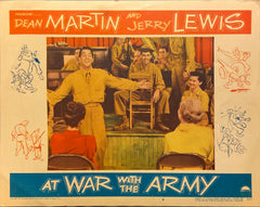 Dean Martin and Jerry Lewis "At War With The Army" original Lobby Card