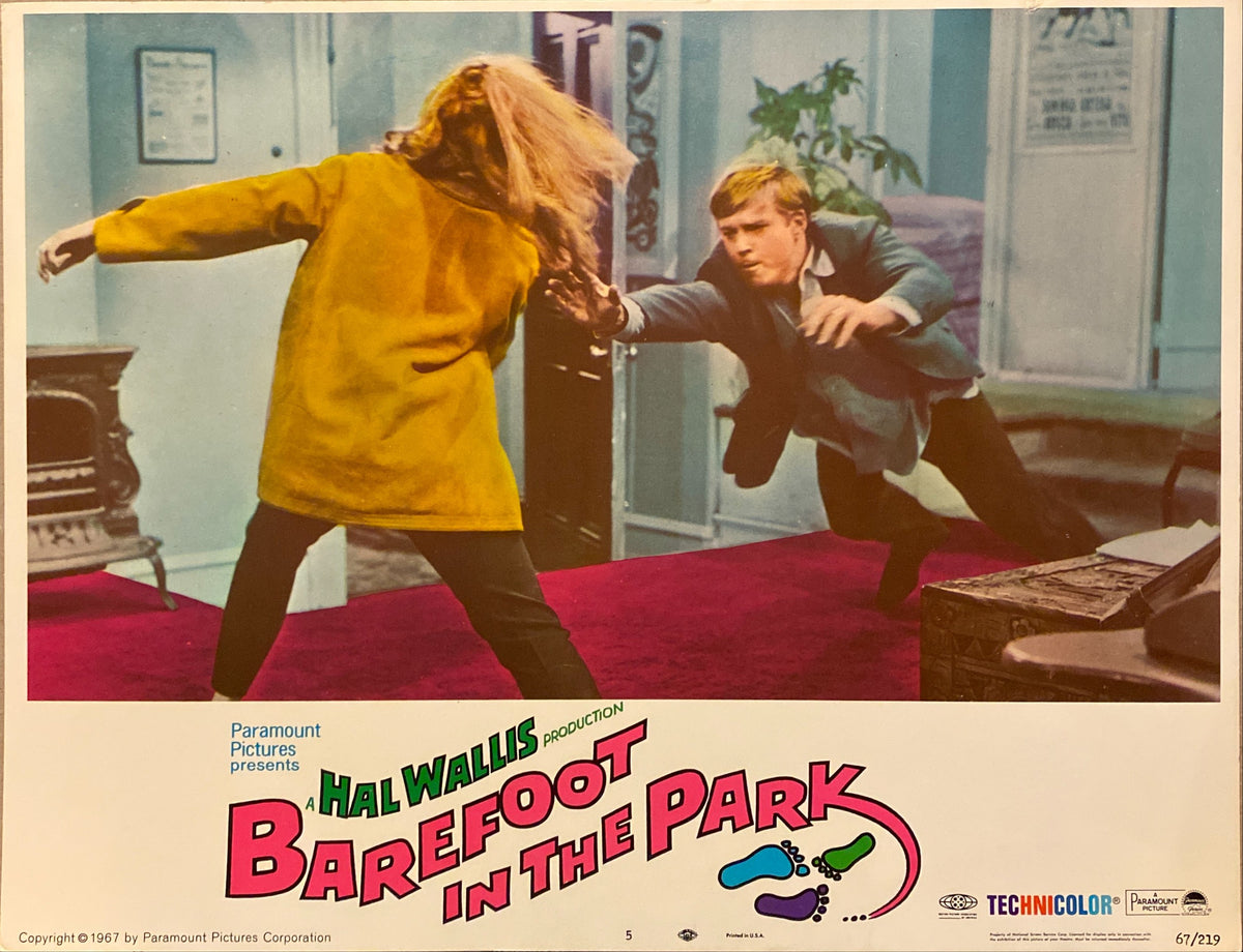 Jane Fonda and Robert Redford "Barefoot in the Park" original Lobby Card