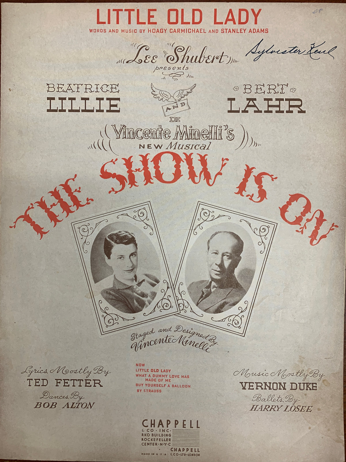 The Show Is On unsigned sheet music