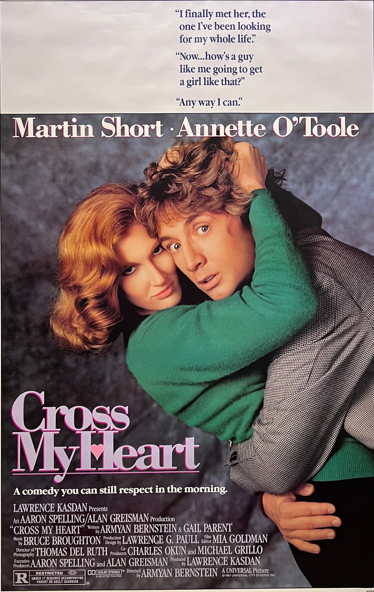 Cross My Heart 1987 original movie poster