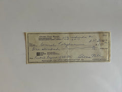 Gloria Pall signed check