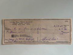 Gloria Pall signed check