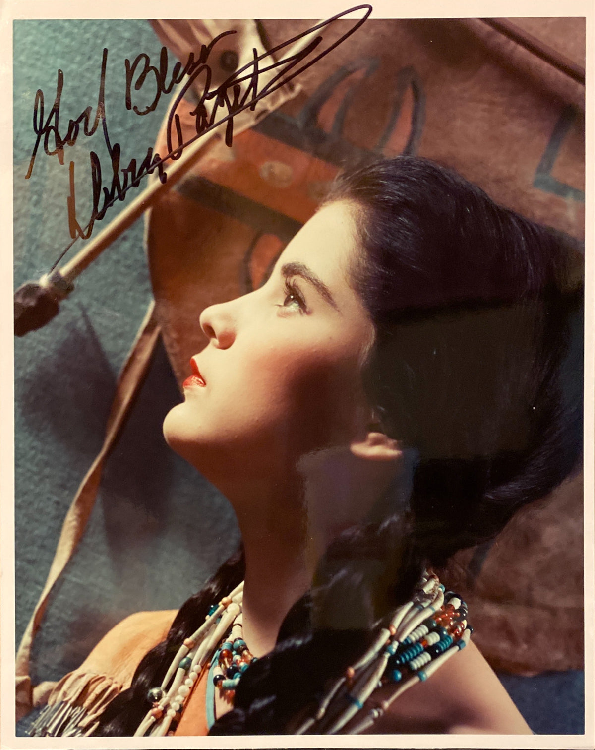 Debra Paget signed "Broken Arrow" movie photo