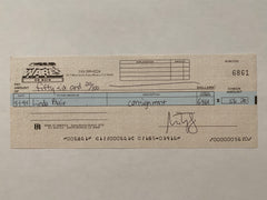 Linda Blair Star Wares consignment signed check