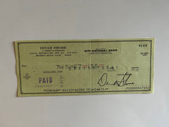 Dinah Shore signed check