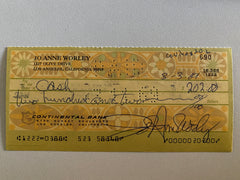 JoAnne  Worley signed check