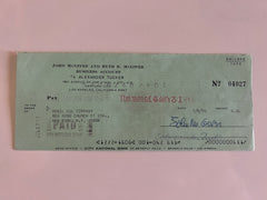 John McGivern signed check