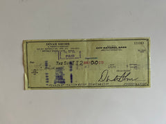 Dinah Shore signed check