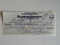 David Niven signed check