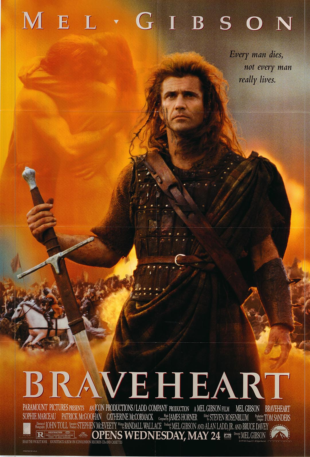 Braveheart Original 1995 Vintage One Sheet Poster