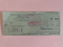 John McGivern signed check