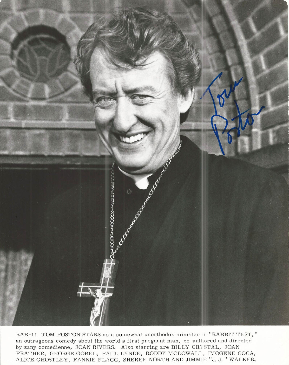 Rabbit Test Tom Poston signed photo