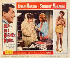 Dean Martin and Shirley MacLaine "All in a Night's Work" Lobby Card