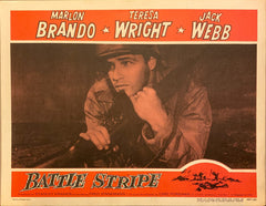 Marlon Brando, Teresa Wright, and Jack Webb "The Men" (Battle Stripe) original Lobby Card