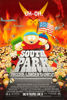 South Park 1999 Bigger Longer Uncut Original Movie Poster