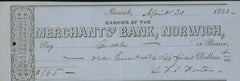 Lafayette Foster signed check-