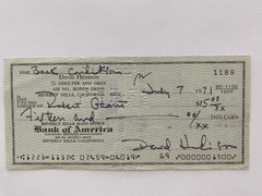 David Hedison signed check