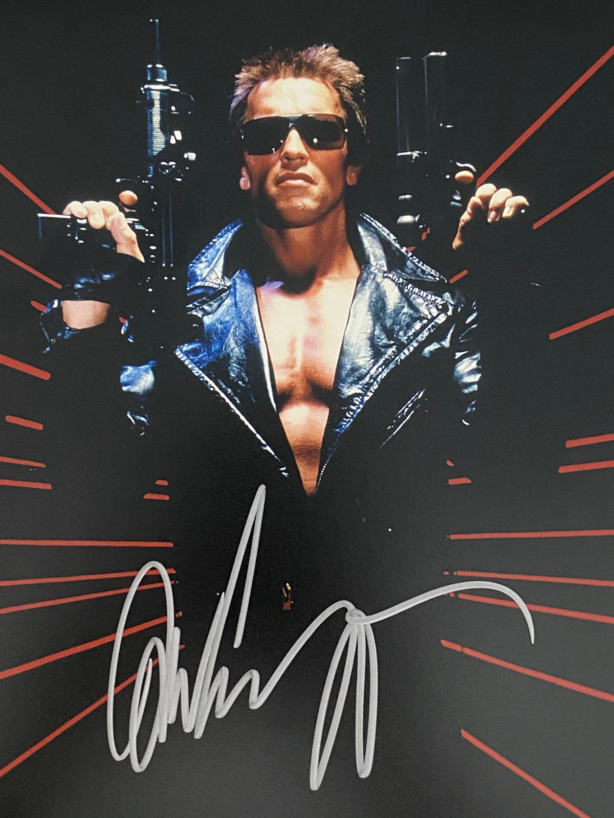 Terminator Arnold Schwarzenegger signed movie photo