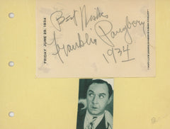 Franklin Pangborn signature cut