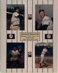 Joe DiMaggio, Whitey Ford, Yogi Berra and Mickey Mantle signed photo