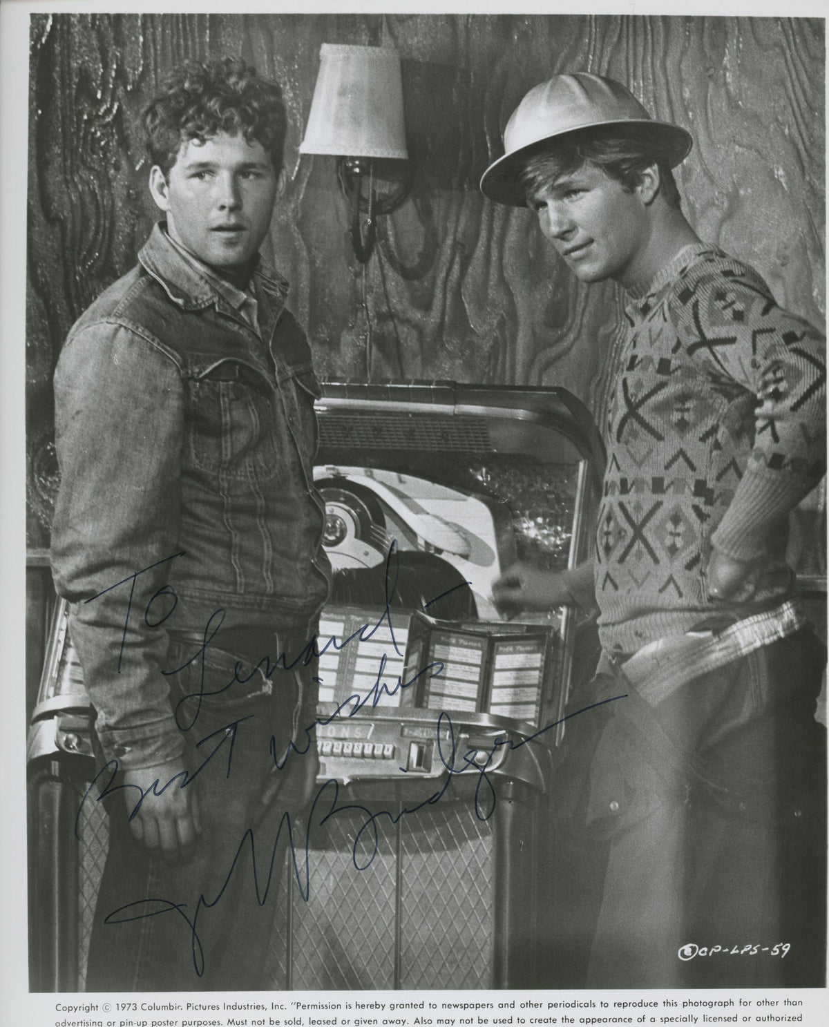 The Last American Heroe Jeff Bridges signed movie photo