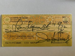 JoAnne  Worley signed check