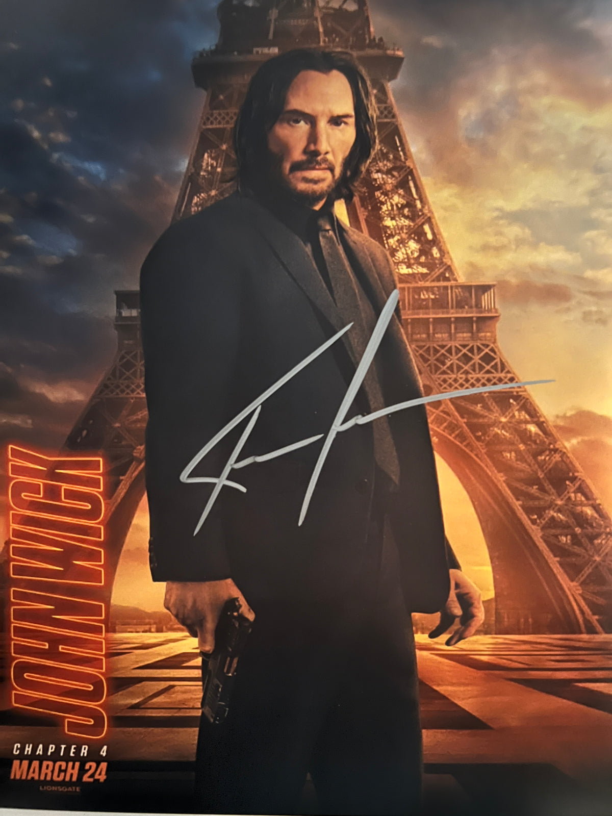 John Wick Keanu Reeves signed photo