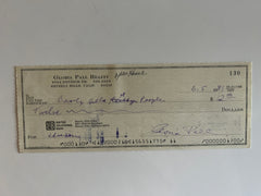 Gloria Pall signed check