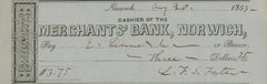 Lafayette Foster signed check-